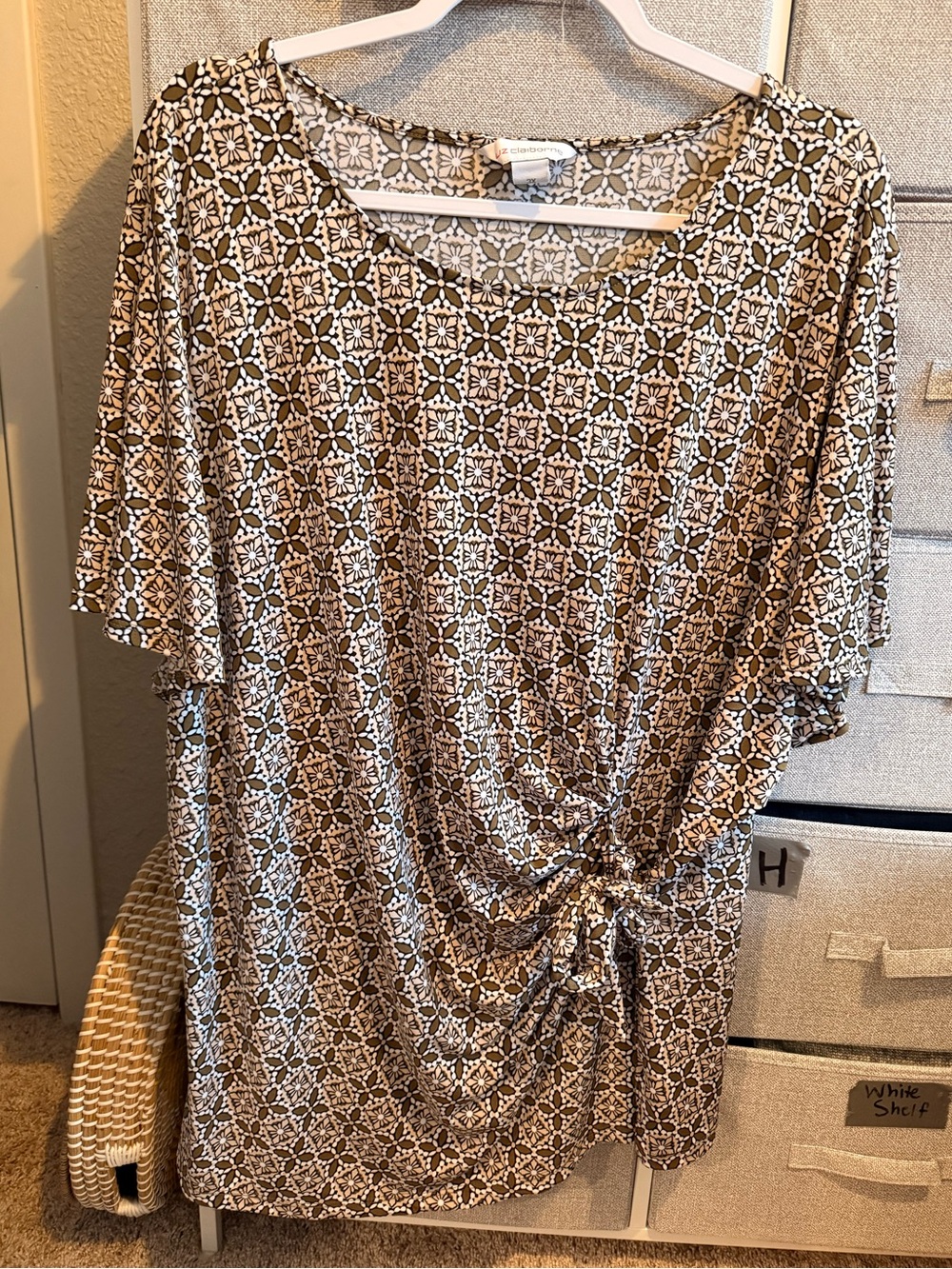 Liz Claiborne blouse with front tie size 3X